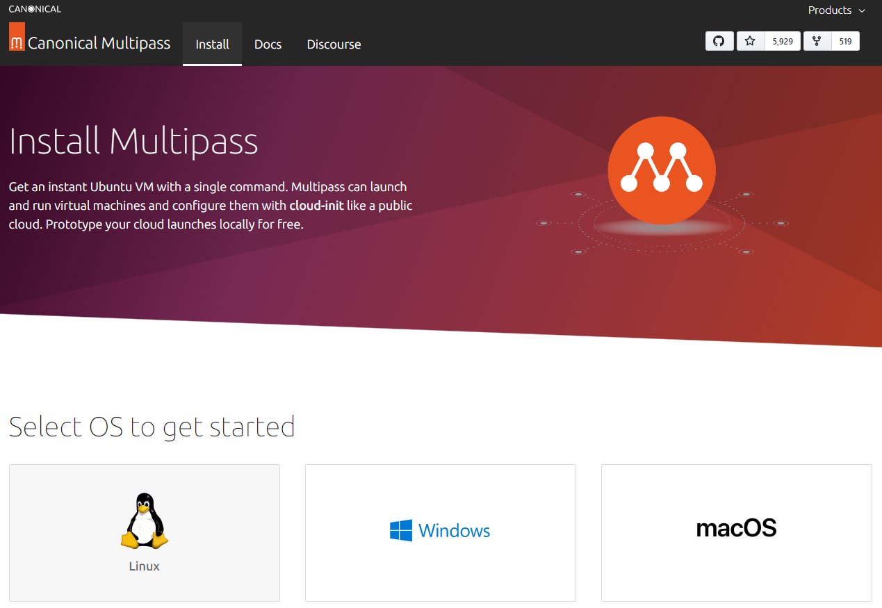 一款轻量级的虚拟机Multipass